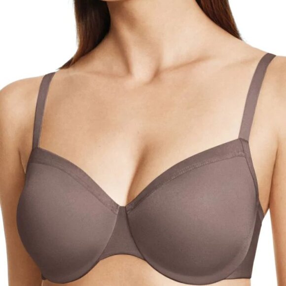 New WACOAL Classic Reinvention Solid-Colored Deep Taupe Bra NWT Size 32D - Picture 1 of 7